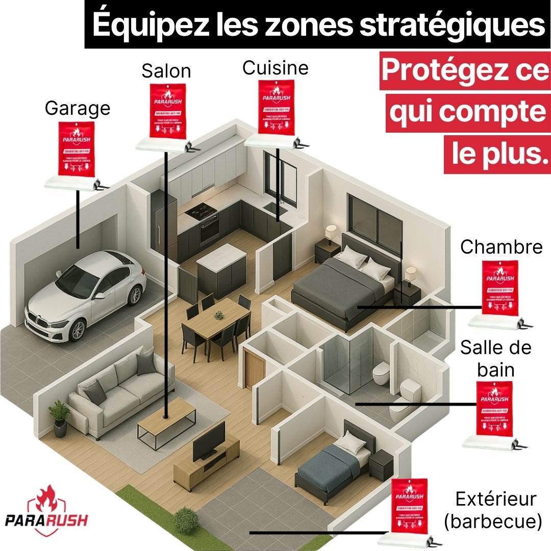 Couverture Anti-Feu ParaRush® – Éteignez un départ de feu en 2 secondes