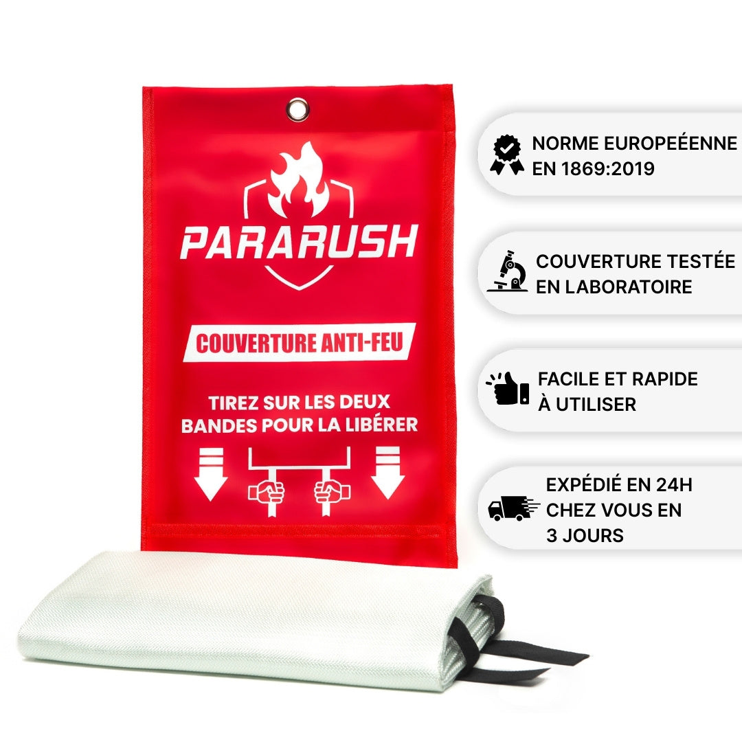 Couverture Anti-Feu ParaRush® – Éteignez un départ de feu en 2 secondes
